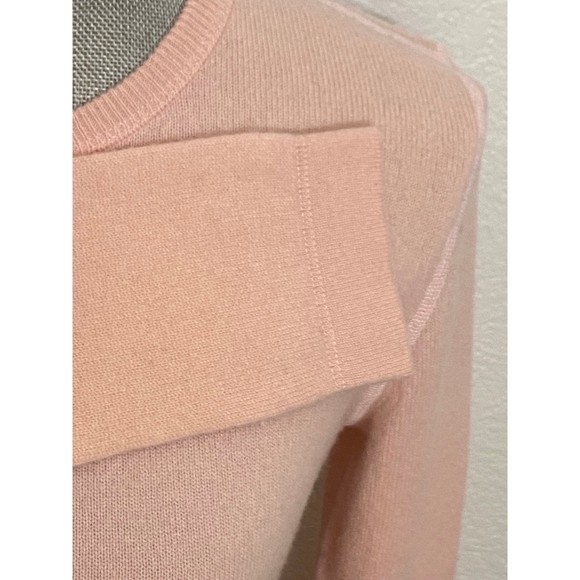 Three Dots pink 100% Cashmere crewneck Long sleeve sweater Size L - Picture 4 of 8